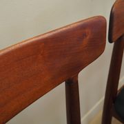 Set of four teak chairs, Danish design, 1960s, manufacture: Bruno Hansen, d