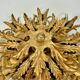 Plafonnier à deux niveaux en feuille d'or par Banci Firenze