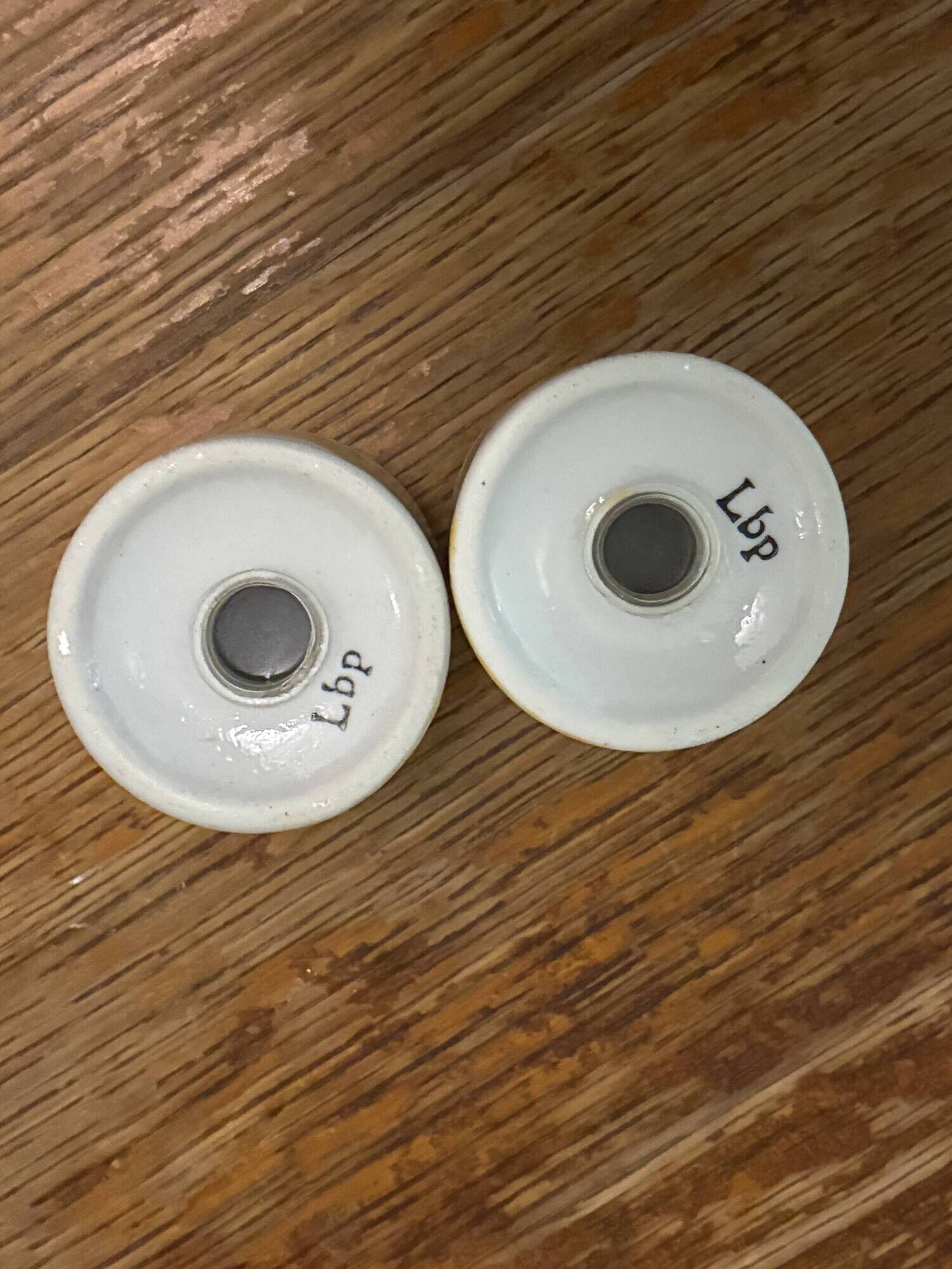 Vintage Lbp salt and pepper shaker set in ceramic – Lemon pattern – new