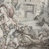 Old tapestry with country decor