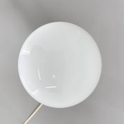 Mid-century Metal & Milk Glass Table Lamp, Italy