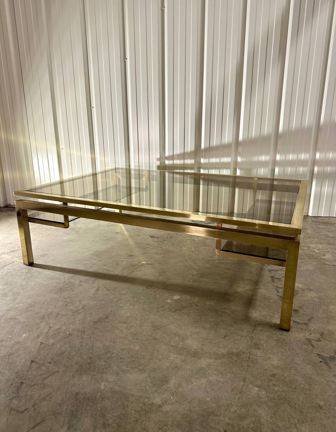 Vintage Guy Lefèvre gold coffee table 1970s