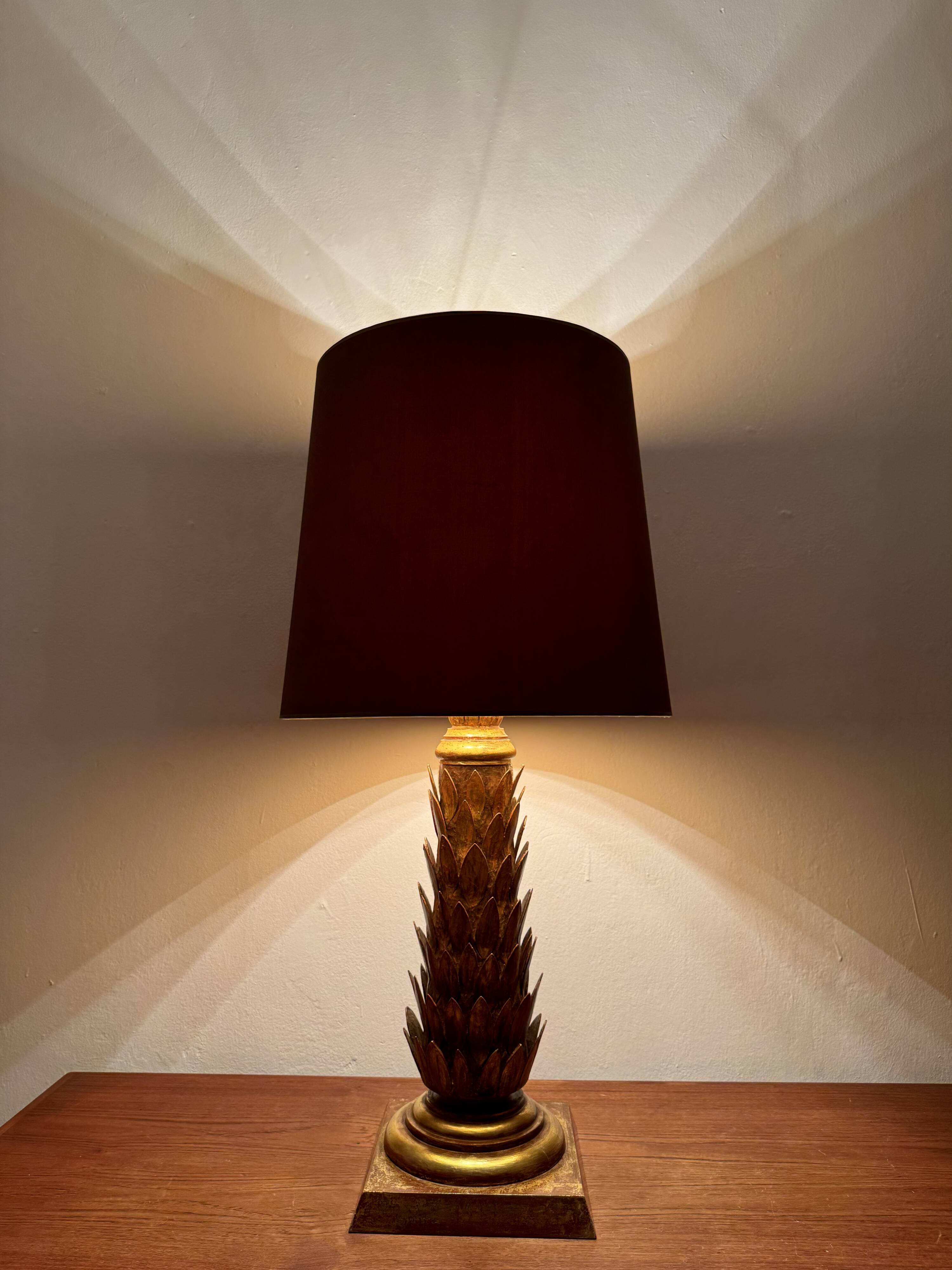 XXL Gilded Italian Hollywood Regency Table Lamp