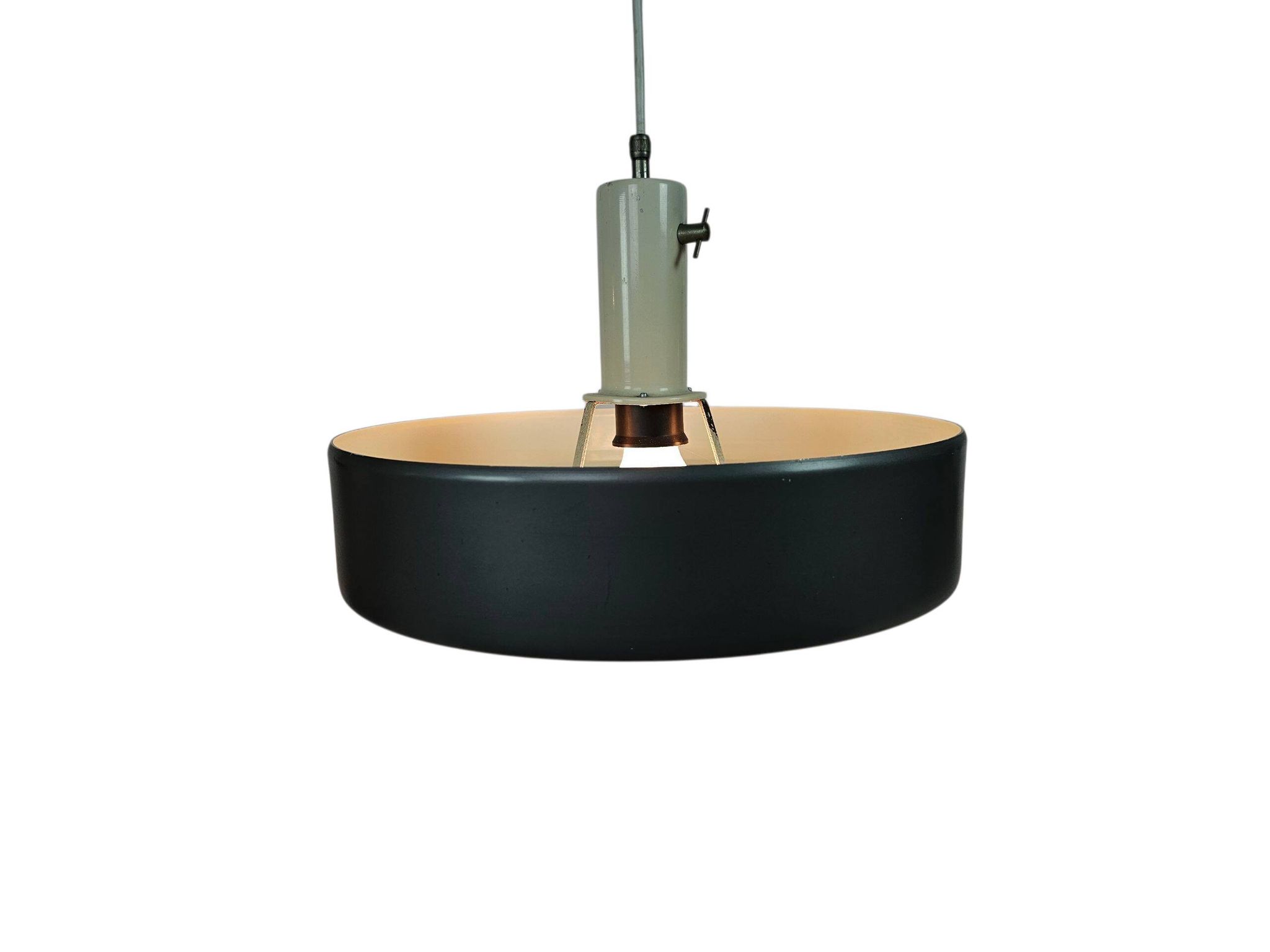 Anvia Almelo - J. Hoogervorst - "modèle 4017" - Lampe suspendue Ufo - anthracite