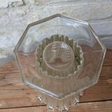 Ancien vase en verre pressé style art deco sklo union