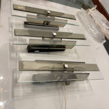 Glass Wall Sconces Set of 3 by Arte, Italy, 1970s