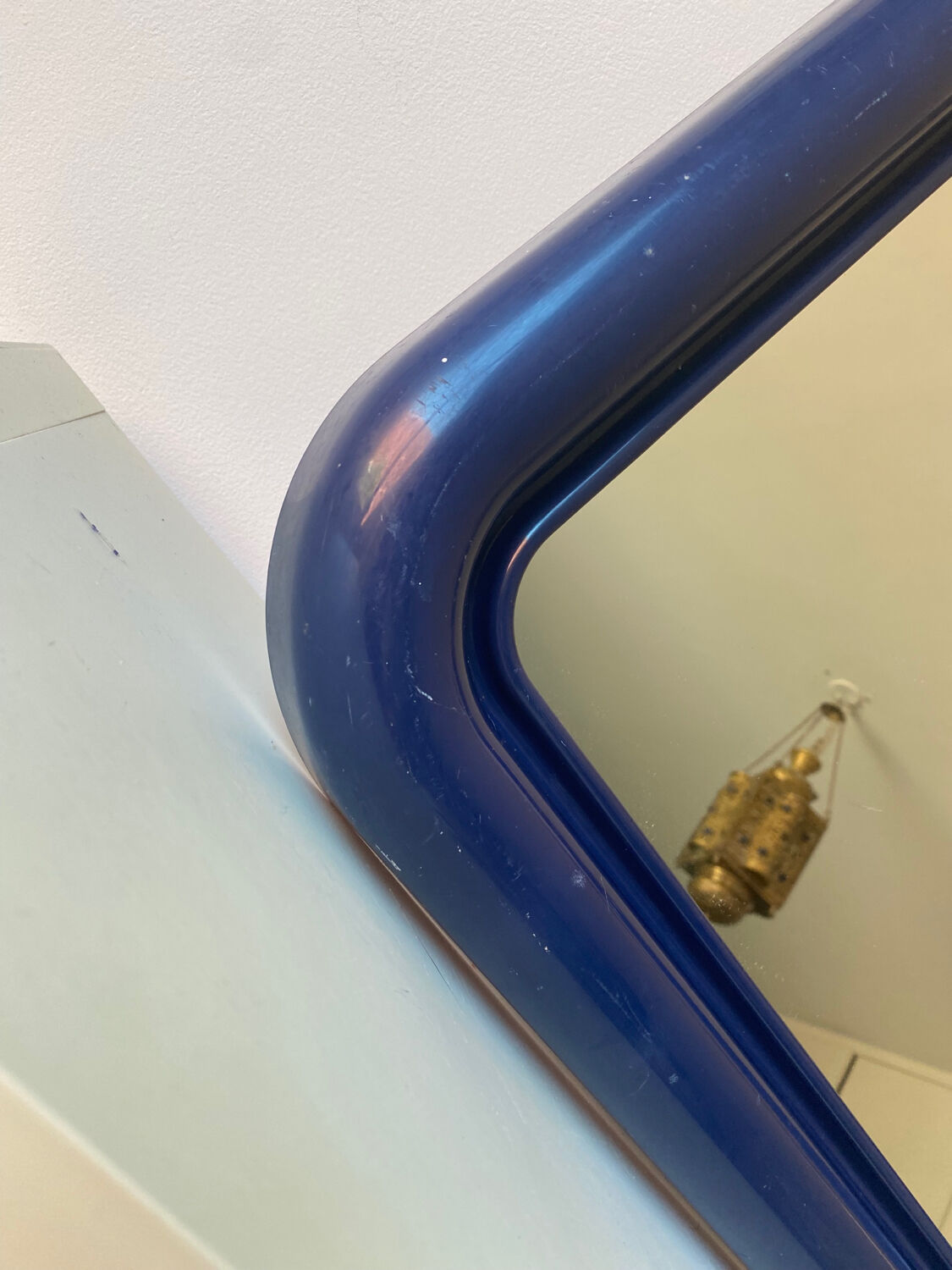 Vintage blue mirror 70