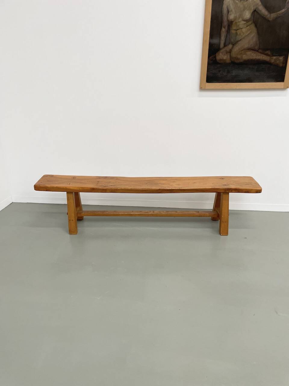 Solid elm bench 2m