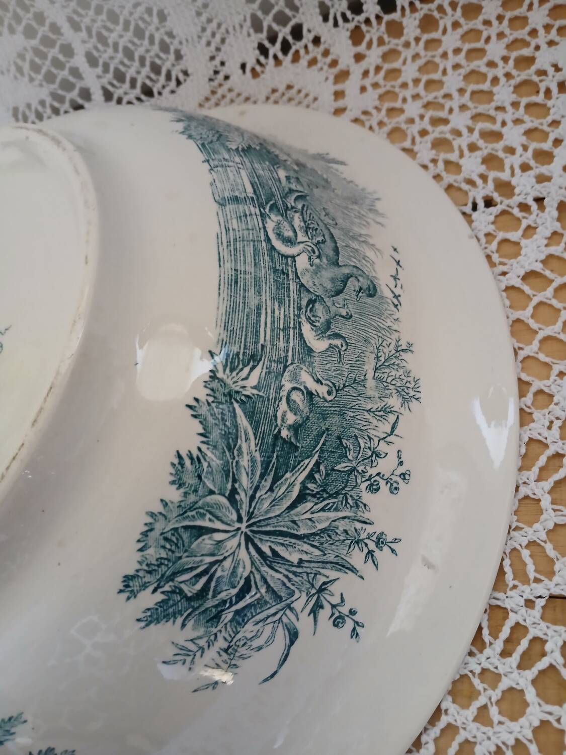 Old ironstone dish from Sarreguemines