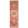 Vintage Turkish hand-knotted wool cotton pink runner rug 92x290