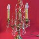Pair of crystal tassels with bronze frame
