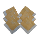 Set of six linen towels