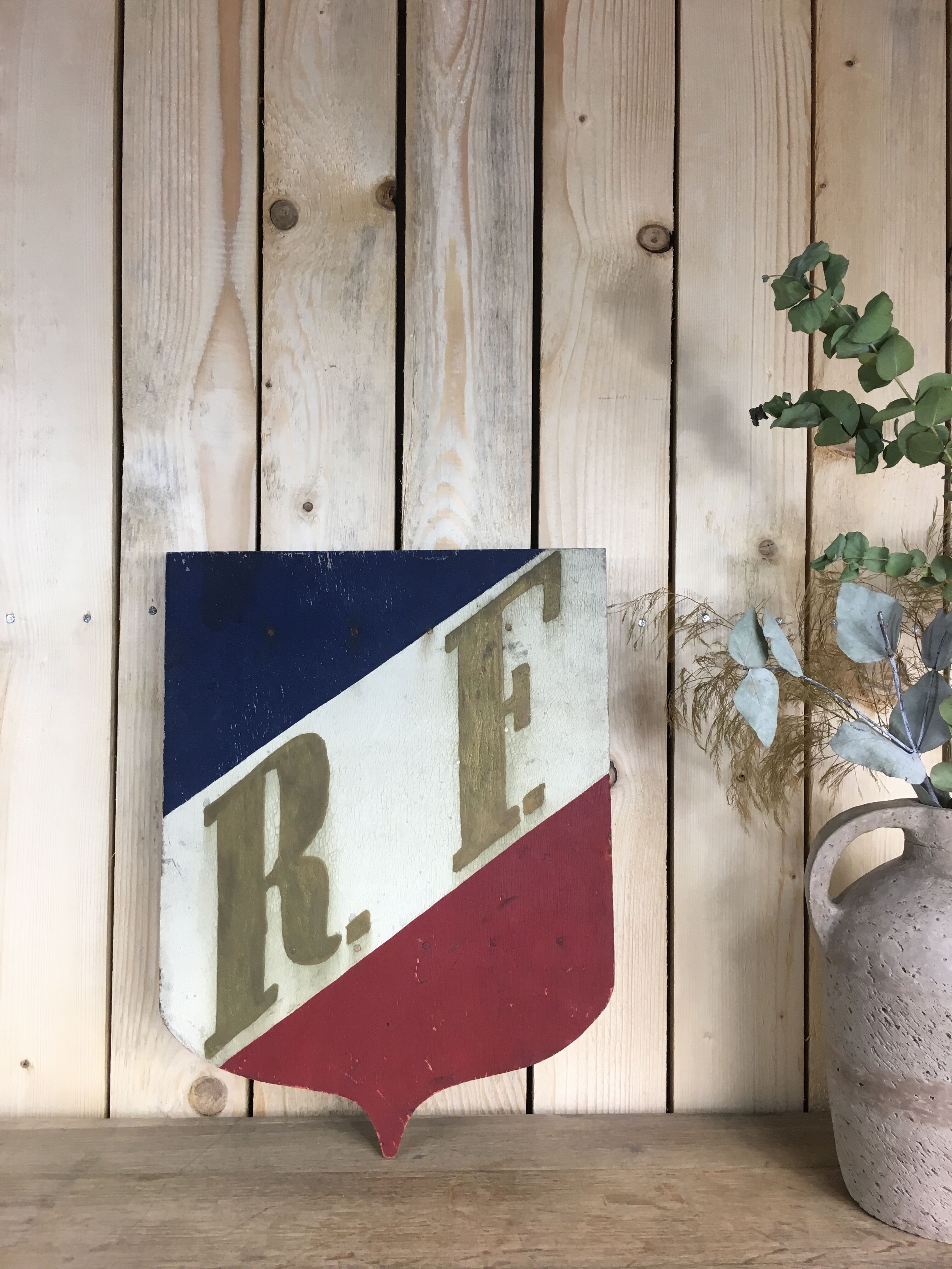 Old flag door French Republic