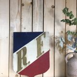 Old flag door French Republic