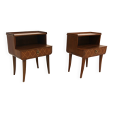 Set de 2 tables de chevet en acajou, AB Martin G. Andersson, Suède, 1940