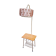 Floor lamp of the 50s in gold metal and tablet