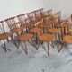 Set of 18 Scandinavian style bistro chairs, 60s