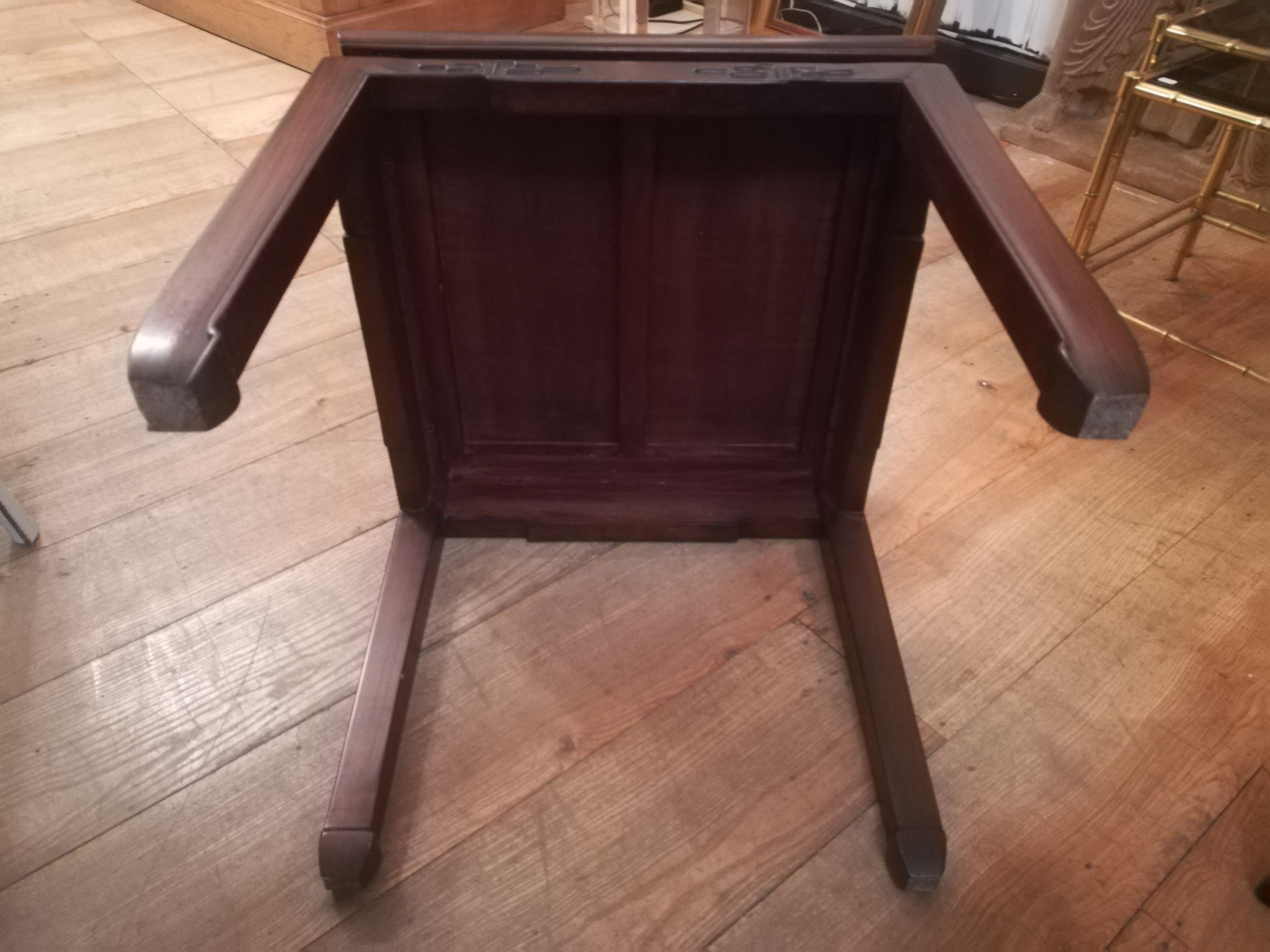 Chinese side table in exotic wood
