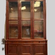 Window furniture in two bodies Napoleon III Mahogany and veneer XIX century