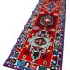 Handmade antique oriental red runner rug 80 cm x 402 cm