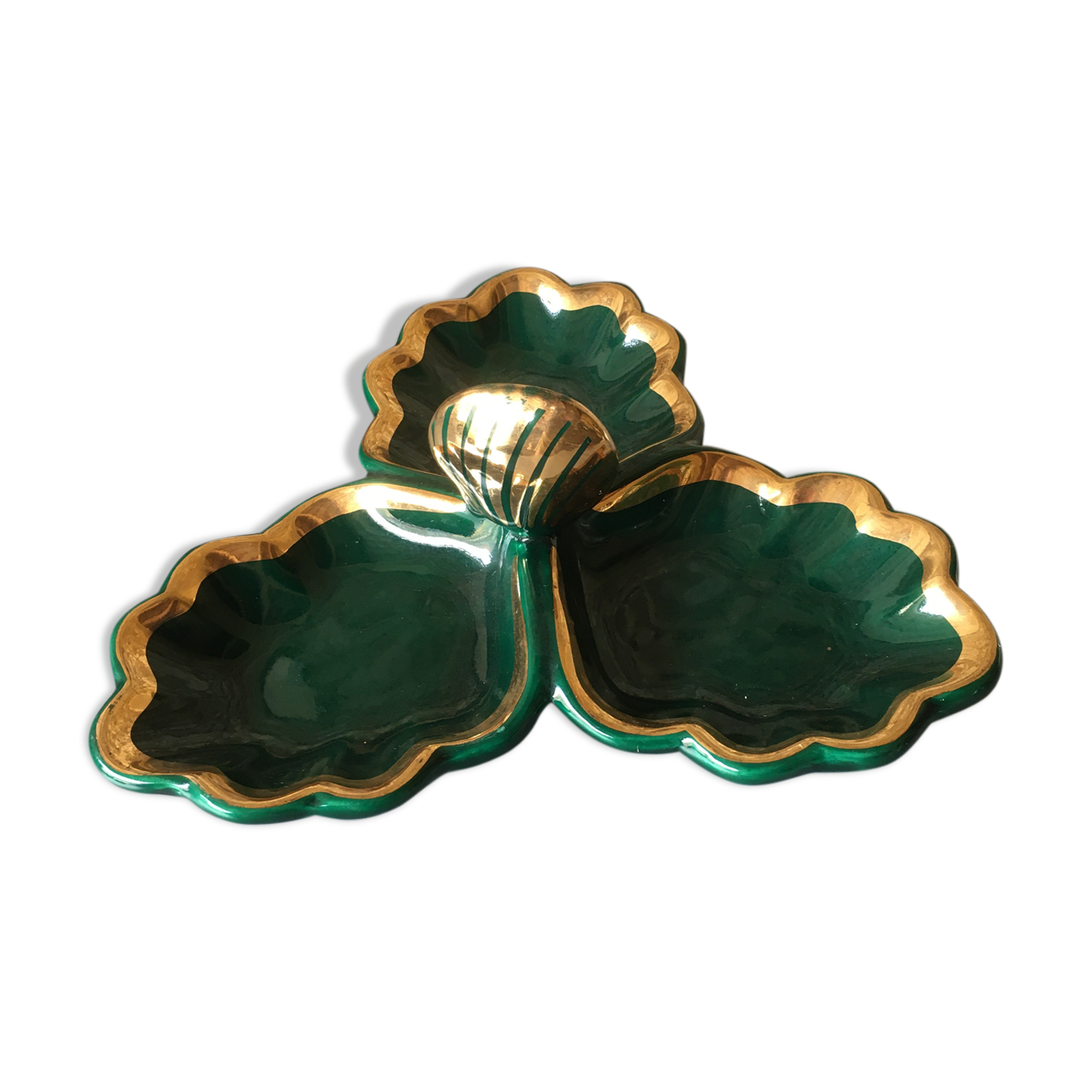 1950s green earthenware servant