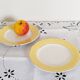 Yellow dessert service in Lunéville earthenware, Jonquille model