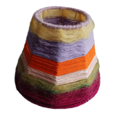 Abat jour conique tissage laines