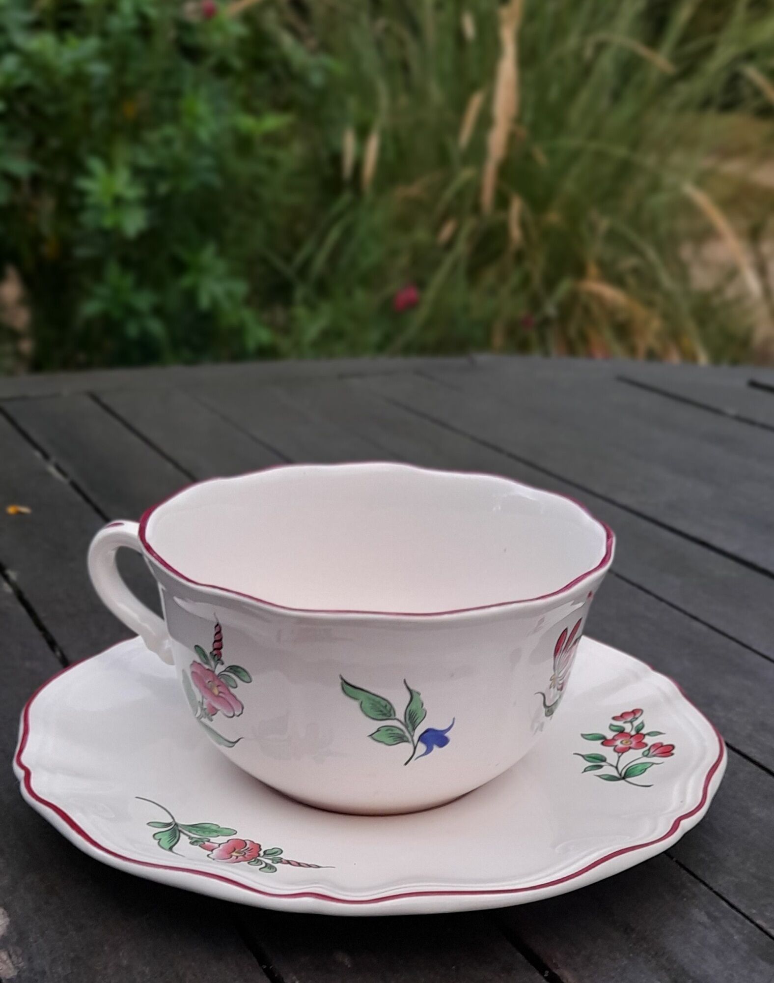 Cup and saucer lunch of lunéville, model fine lamp lamp