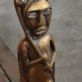 Paire de chenets en bronze Anton Prinner 1930