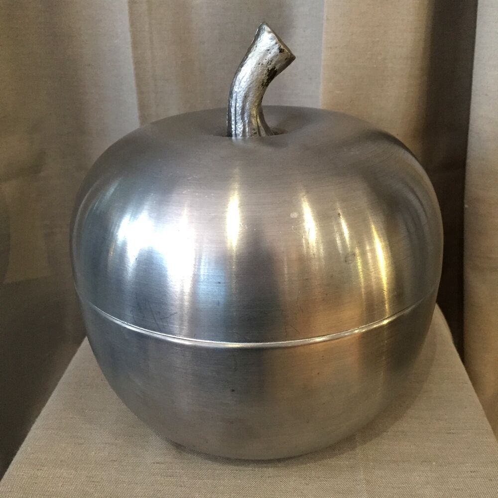 Seau à glacons en alu design italien vintage
