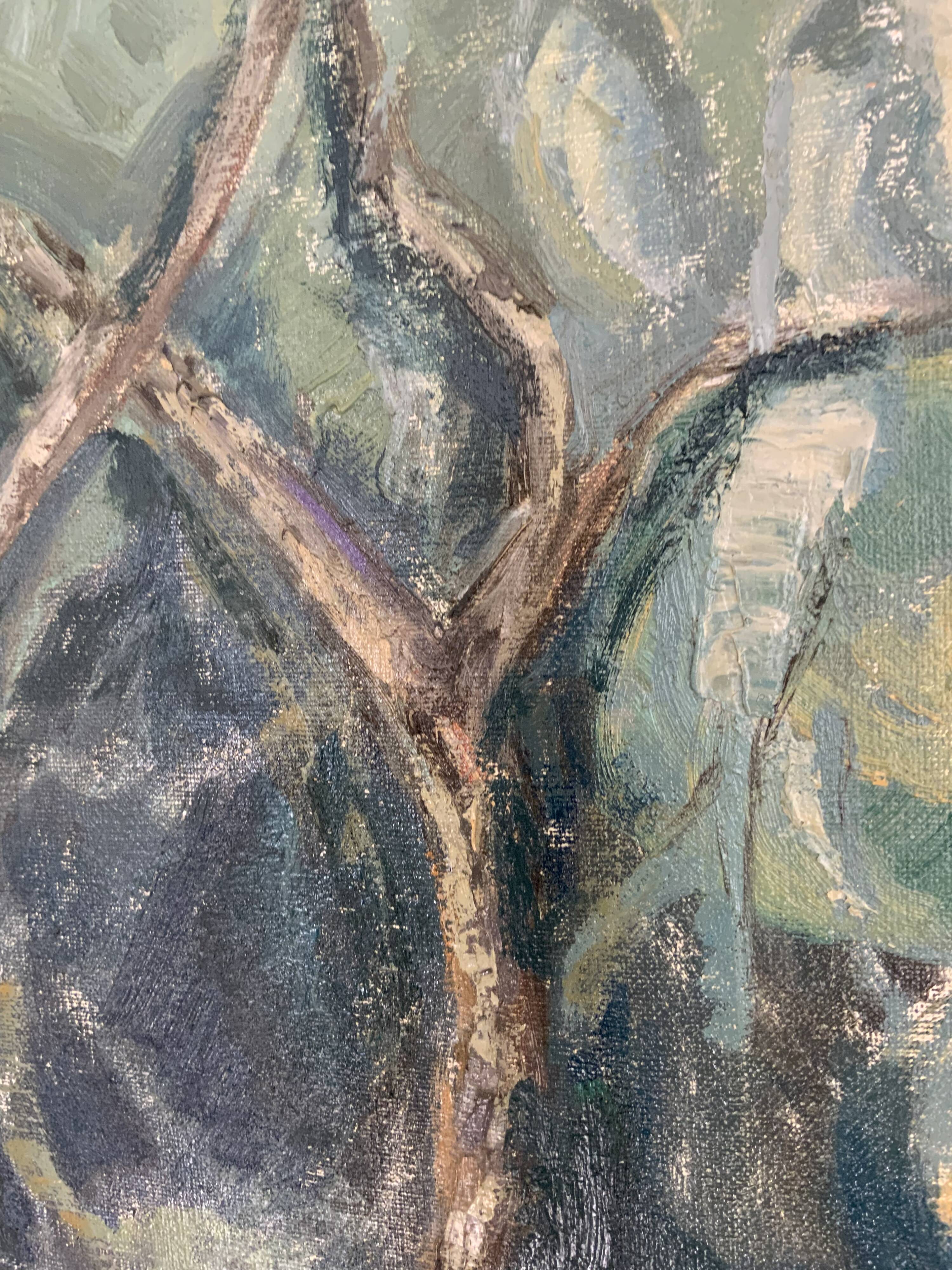 Vintage Oil on Canvas by Swedish artist Anna Munther (1915-2000)