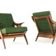 De Ster "Knoop" - armchair 'Glane' mid century modern Dutch Design in teak