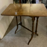 Napoleon iii walnut shutter table with marquetry villa massena nineteenth era