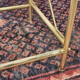 Glass and brass coffee table - 1970s