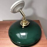 Tilting wall light in green opaline and ceramic
