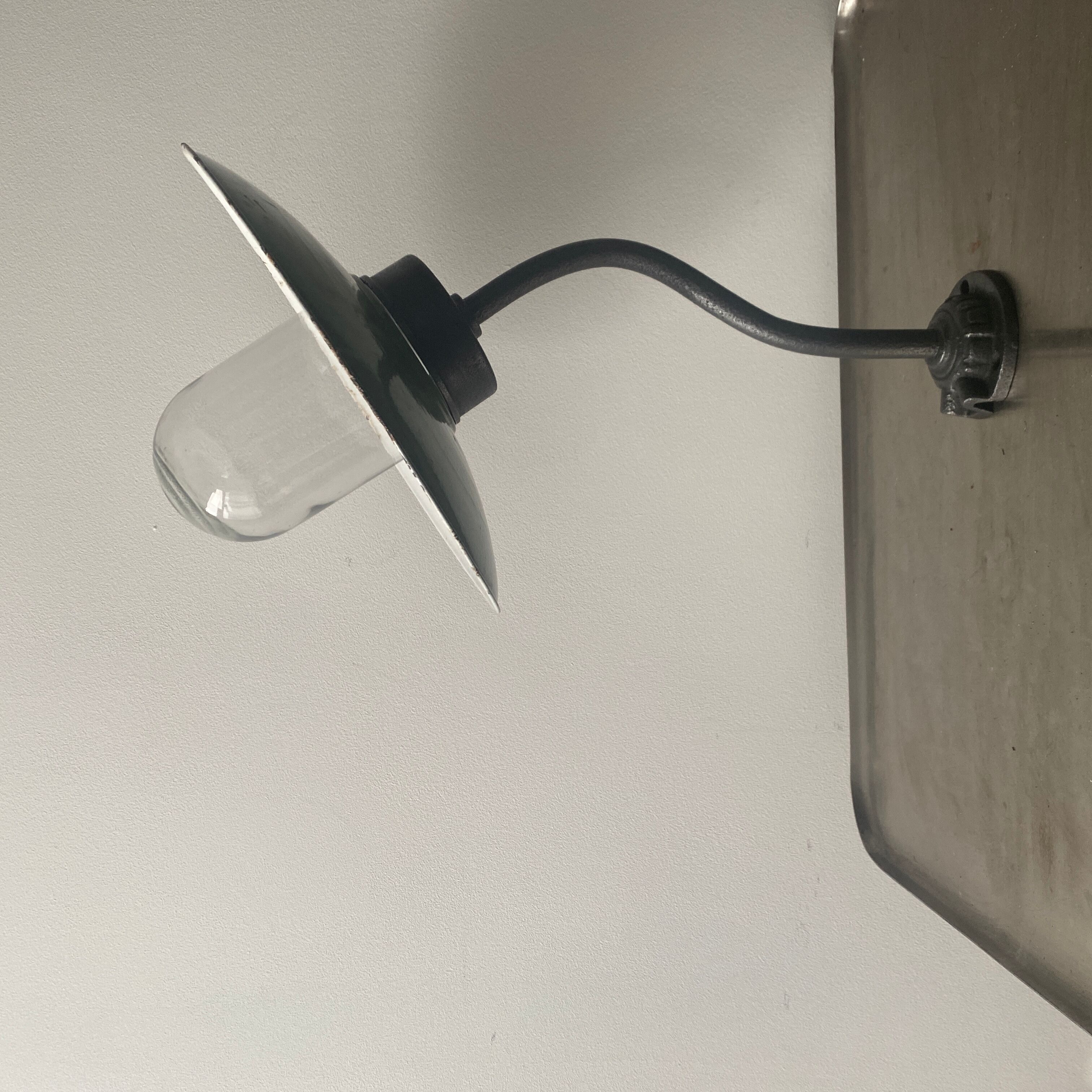 Old industrial gooseneck stem lamp