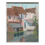 Painting made in gouache on docelles paper signed (to be deciphered) dating from the middle of the last century.