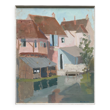 Painting made in gouache on docelles paper signed (to be deciphered) dating from the middle of the last century.