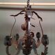 Tole chandelier with floral pattern