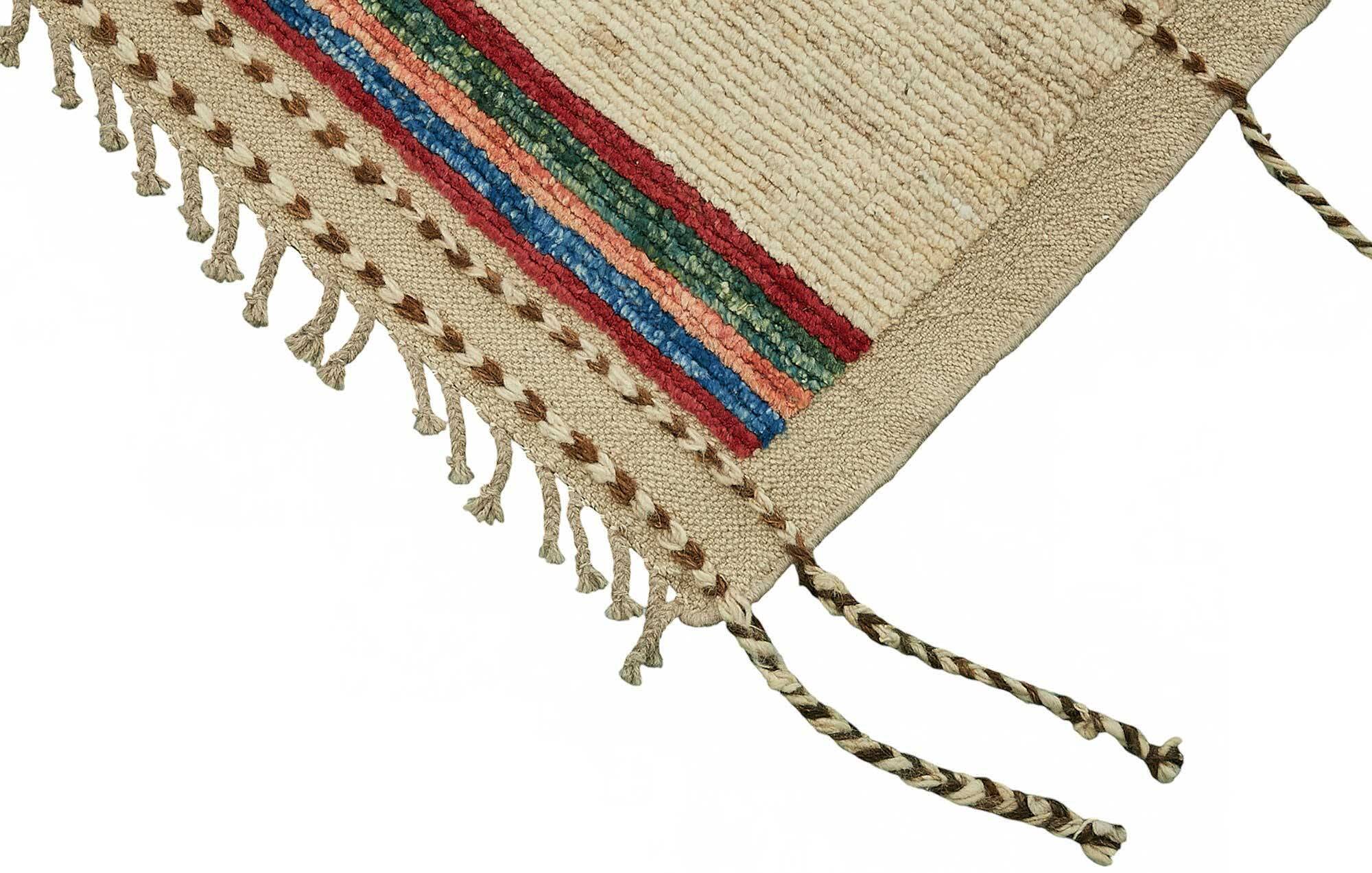 Handwoven Tribal One of a Kind 258 cm x 305 cm Multicolor Wool Carpet