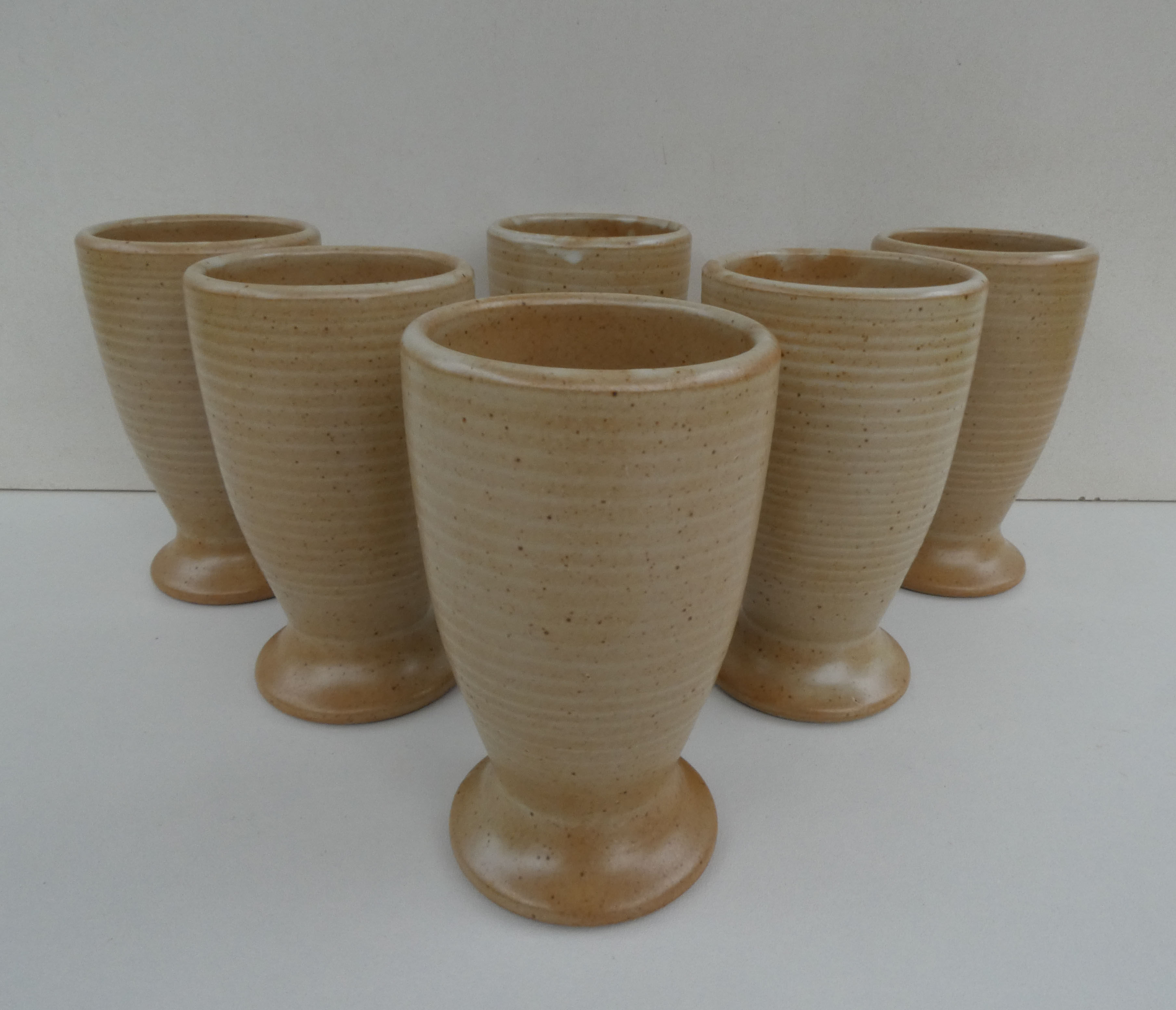 6 tasses mazagrans en grès Village Vintage