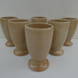 6 tasses mazagrans en grès Village Vintage