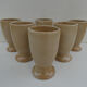 6 tasses mazagrans en grès Village Vintage