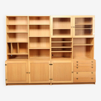 Scandinavian oak bookcase