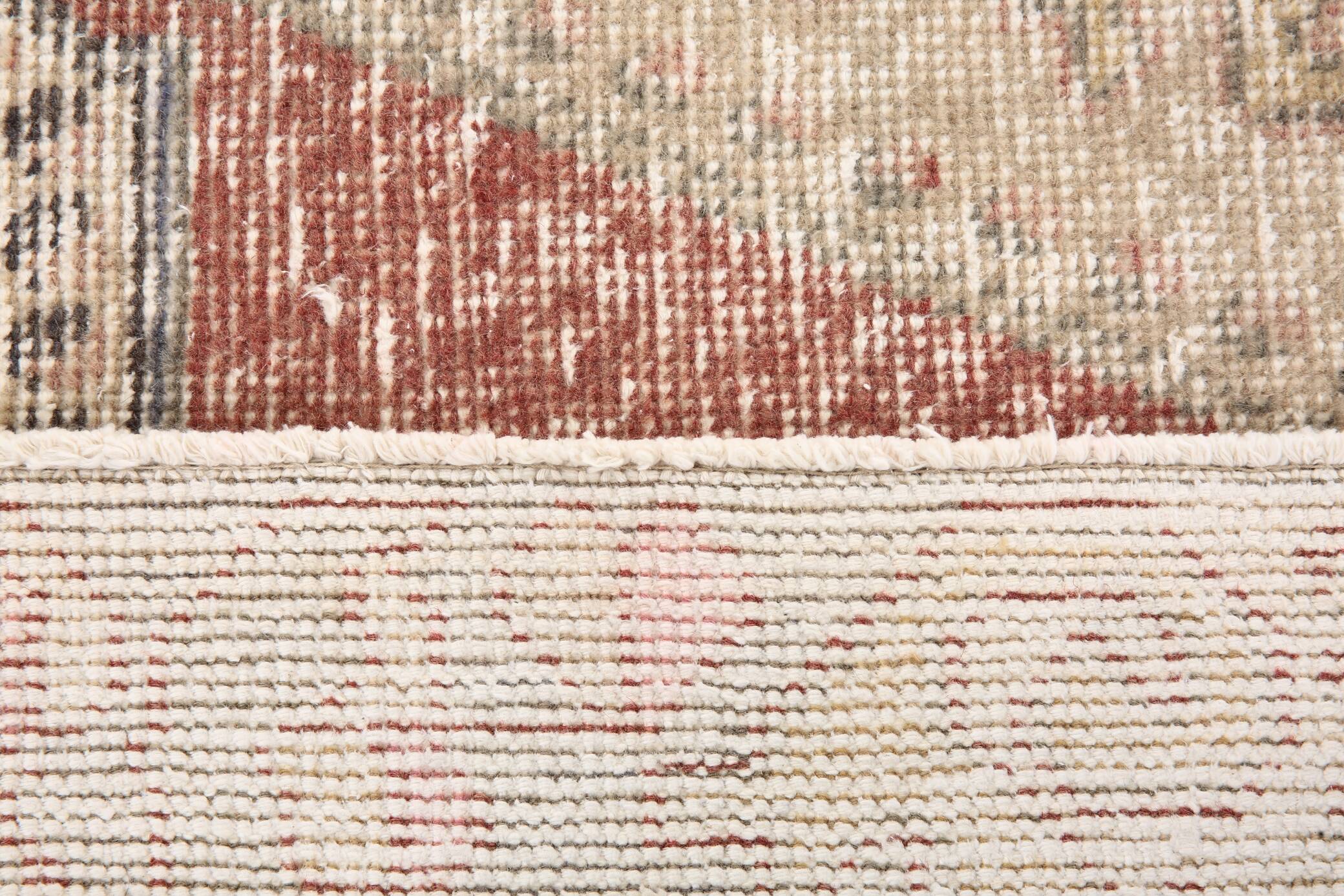 Vintage Red & Cream Oriental Turkish Rug, 110x199Cm