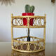Rattan corner shelf 60s 70s