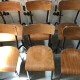 Lot of 6 vintage school chairs