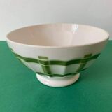 Large faceted earthenware bowl