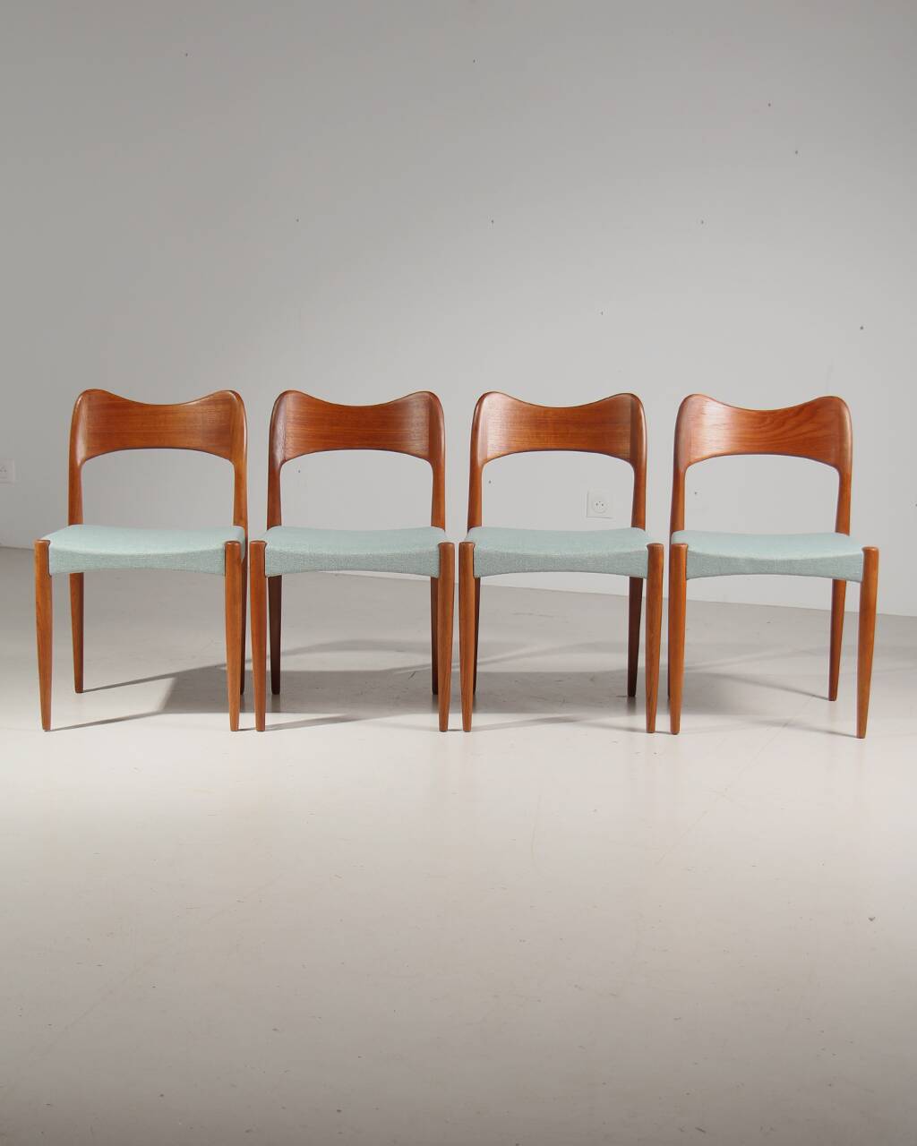 4 Arne Hovmand Olsen teak chairs
