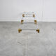 Vintage lucite and brass nesting tables, 1970s
